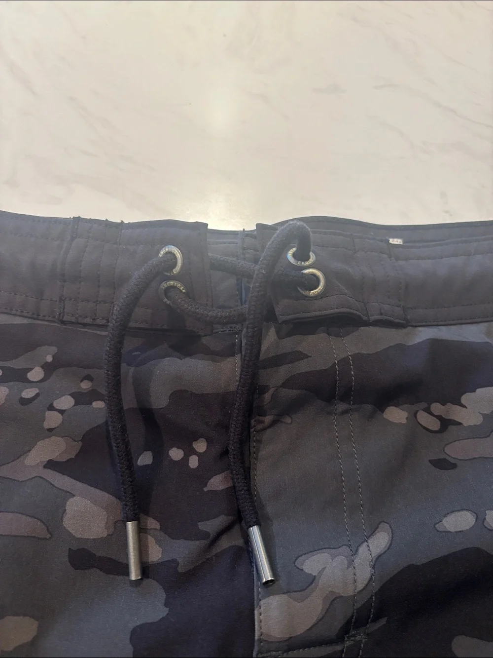 Men's Black Camo Swim Trunks